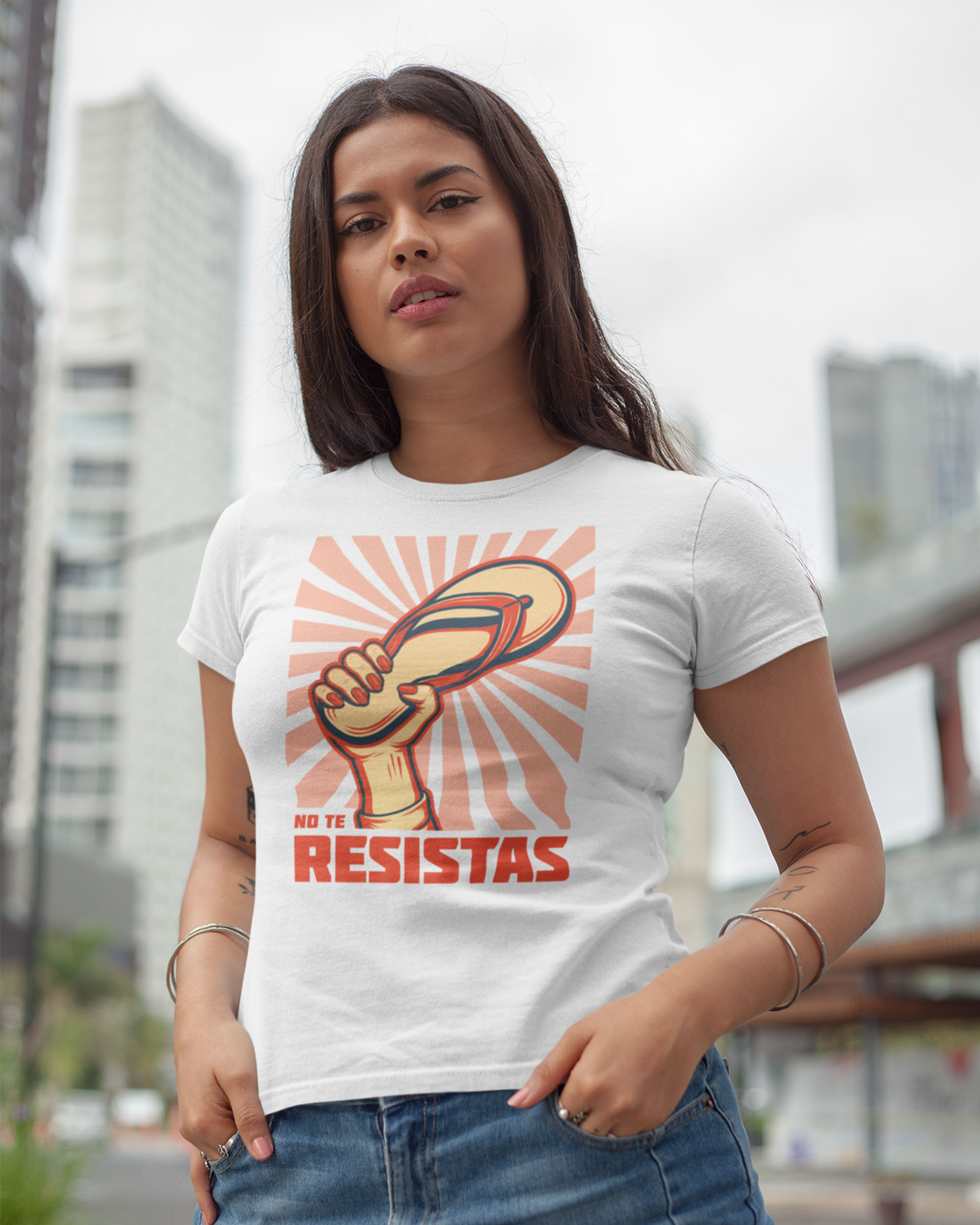 No Te Resistas/Do Not Resist Women's Fitted T-shirt - Image 4