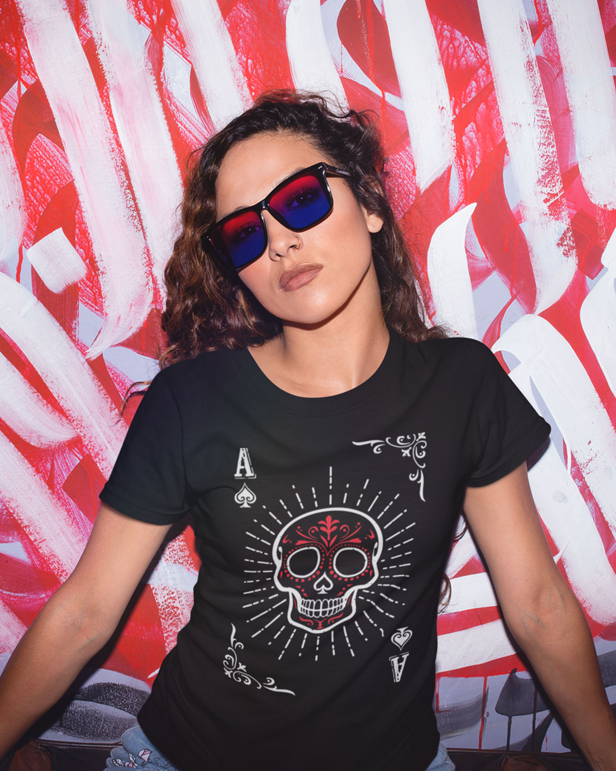 La Mana Del Muerto/Deadman's Hand Women's Fitted T-shirt - Image 2