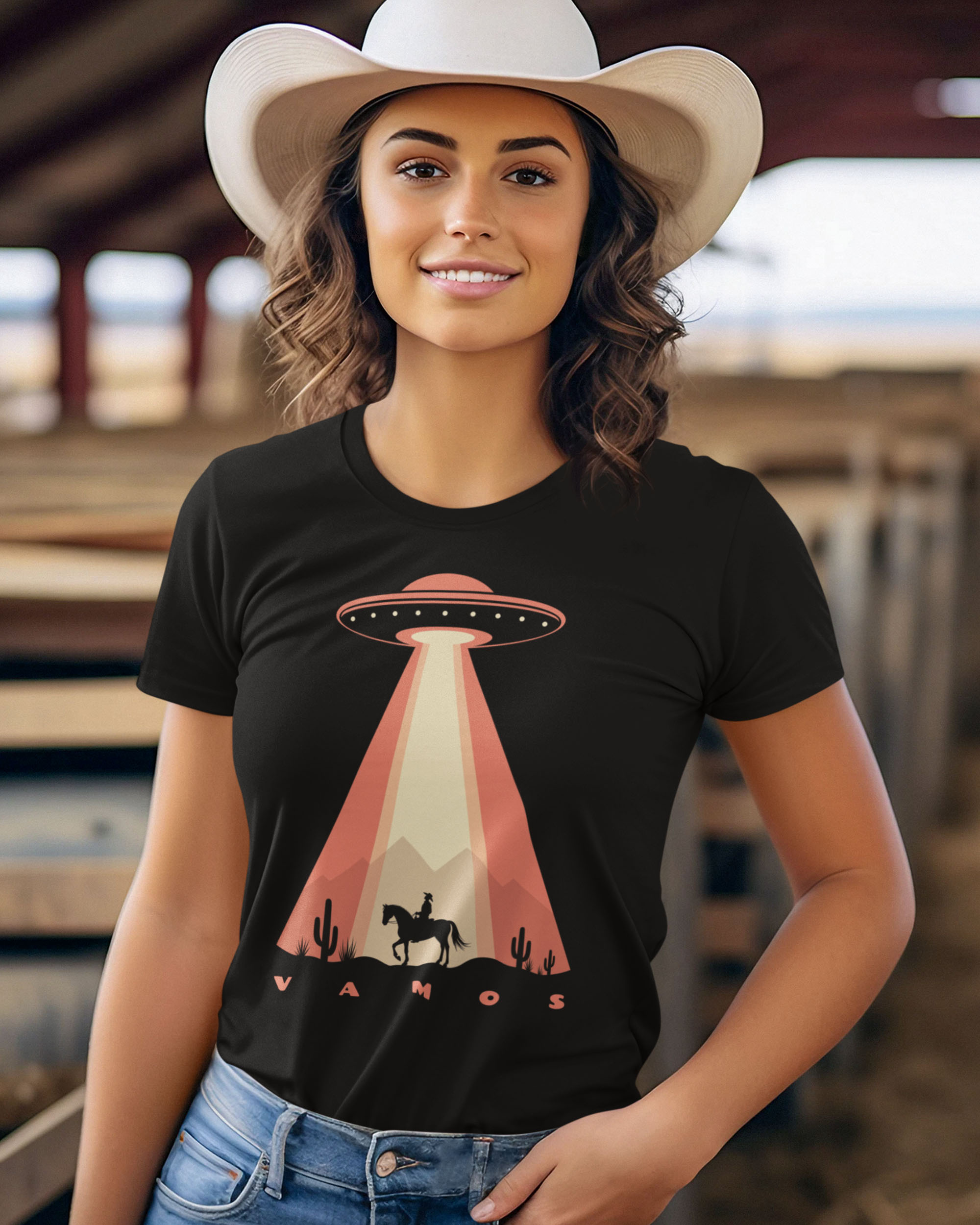 Vamos/Let's Ride Women's Fitted T-shirt - Image 2
