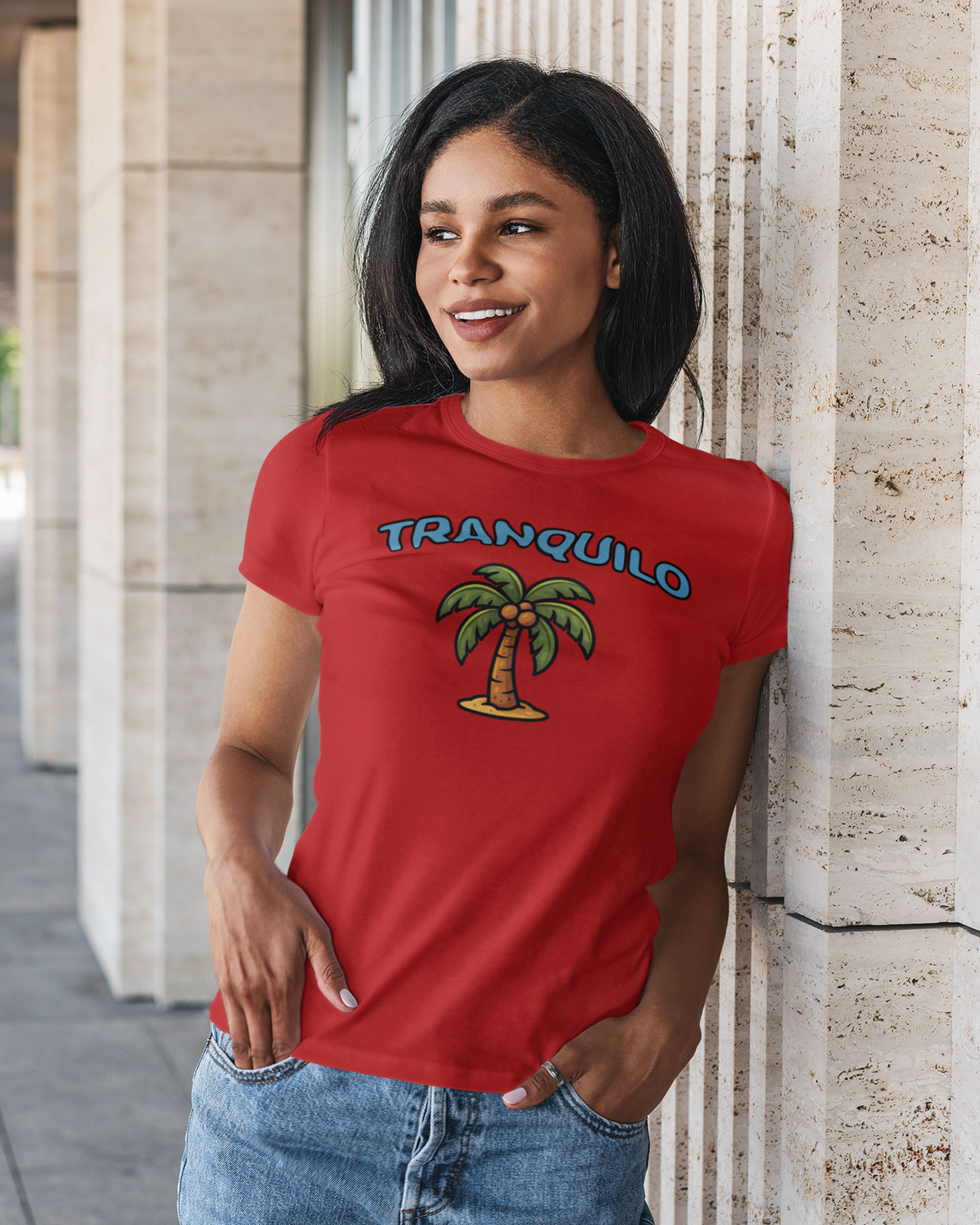 Tranquilo/Chill Women's Fitted T-shirt - Image 4