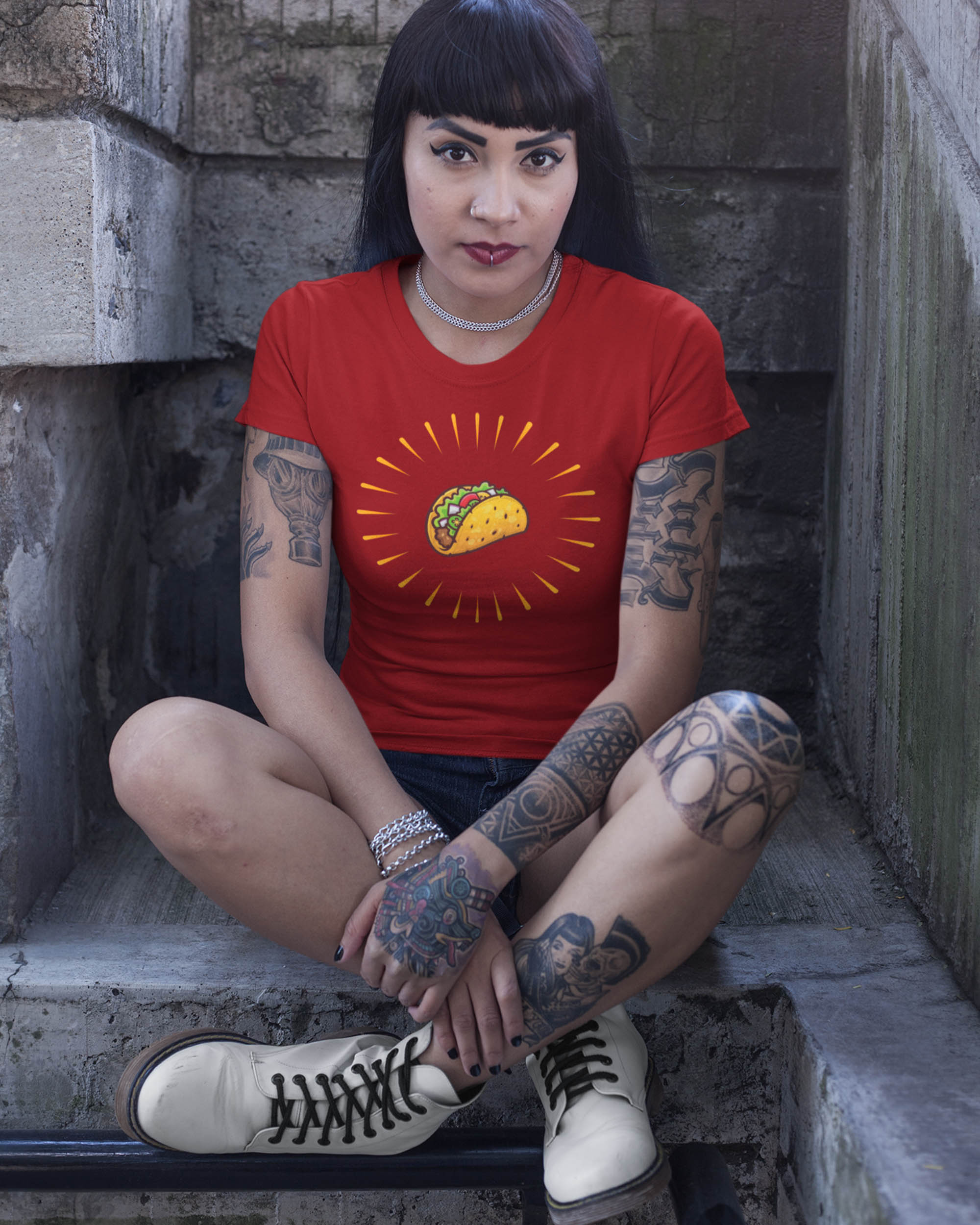 Dame El Taco/Holy Taco Women's Fitted T-shirt - Image 4